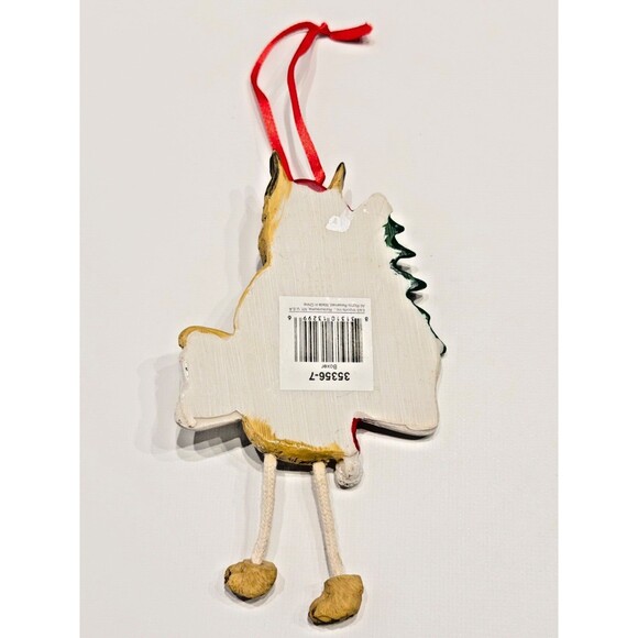Boxer Personalized Dog Christmas Tree Ornament with Dangling Legs Write Dog Name - Picture 2 of 3